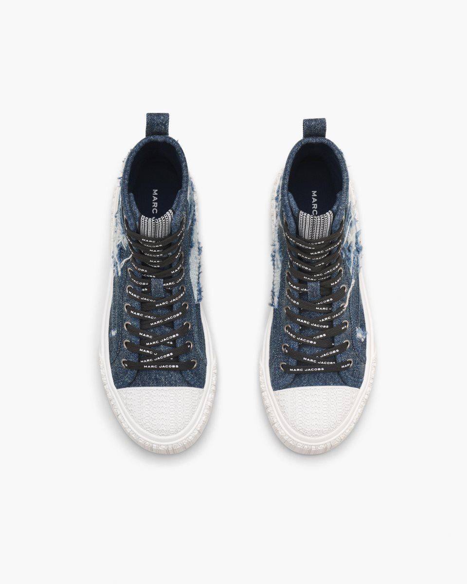 Indigo Marc Jacobs The Rip And Repair Denim High Top Sneaker | 954307-HWG