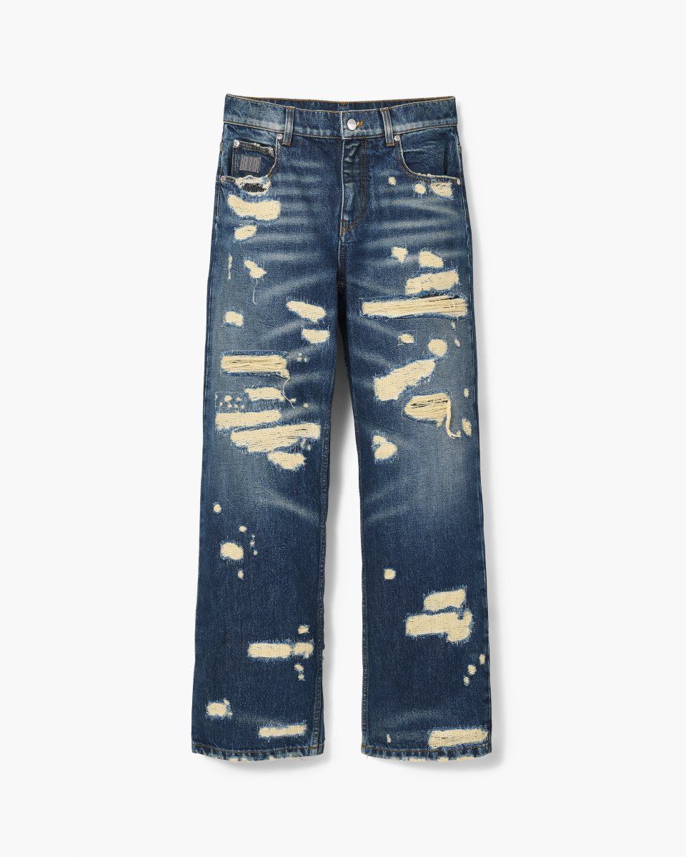 Indigo Marc Jacobs The Rip And Repair Straight Jean | 305947-OGD