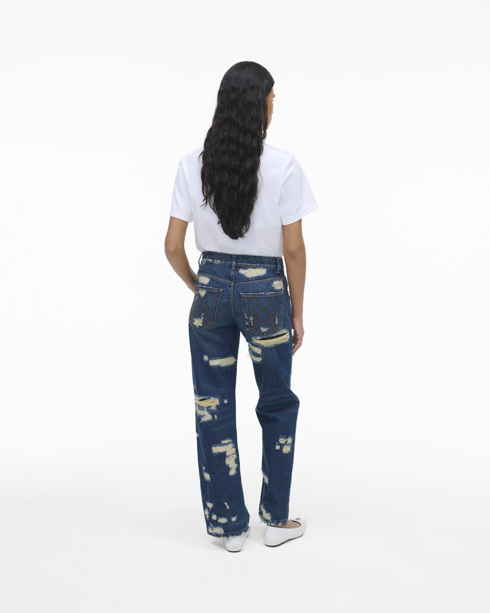 Indigo Marc Jacobs The Rip And Repair Straight Jean | 305947-OGD