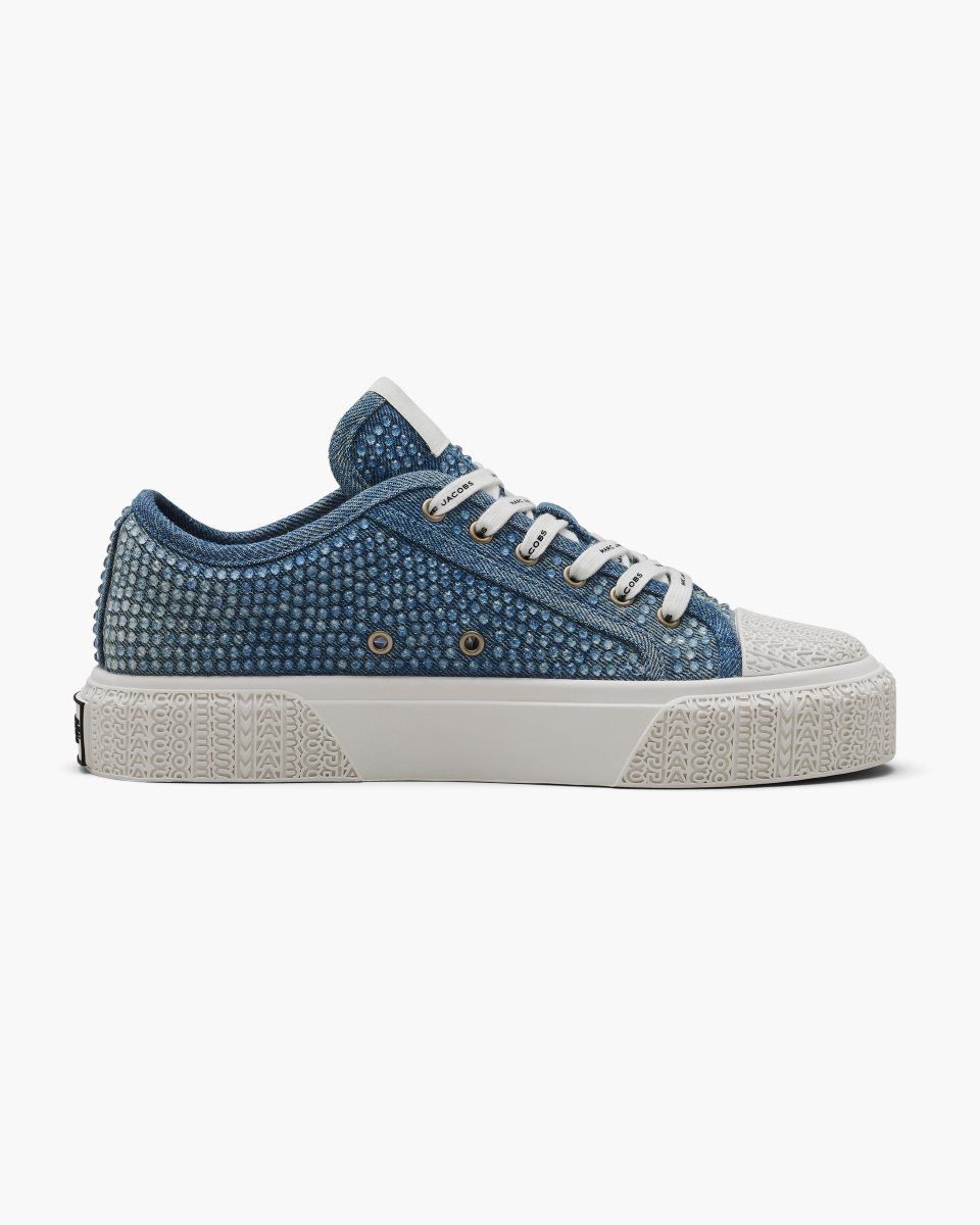 Light Blue Marc Jacobs The Crystal Denim Sneaker | 580469-LNY