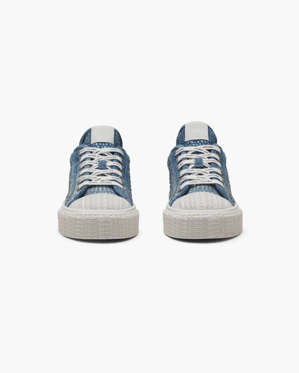 Light Blue Marc Jacobs The Crystal Denim Sneaker | 580469-LNY