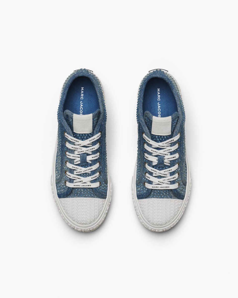 Light Blue Marc Jacobs The Crystal Denim Sneaker | 580469-LNY