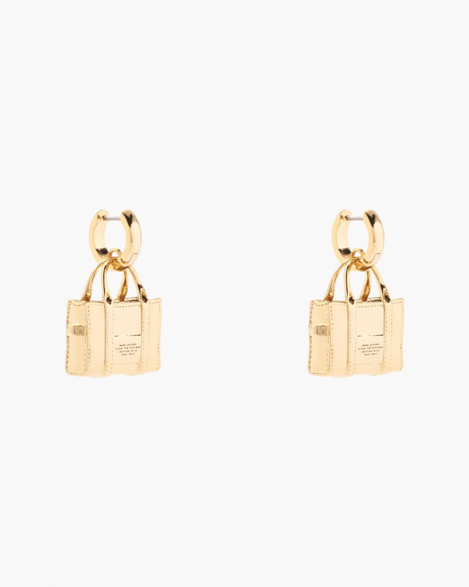 Light Gold Marc Jacobs The Tote Bag Earrings | 617289-QXV