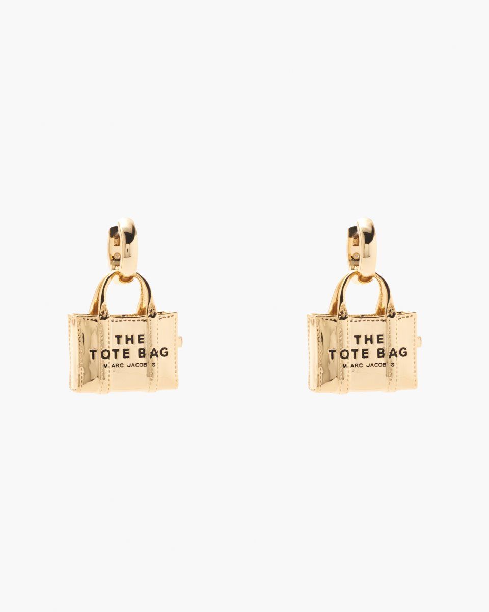 Light Gold Marc Jacobs The Tote Bag Earrings | 617289-QXV