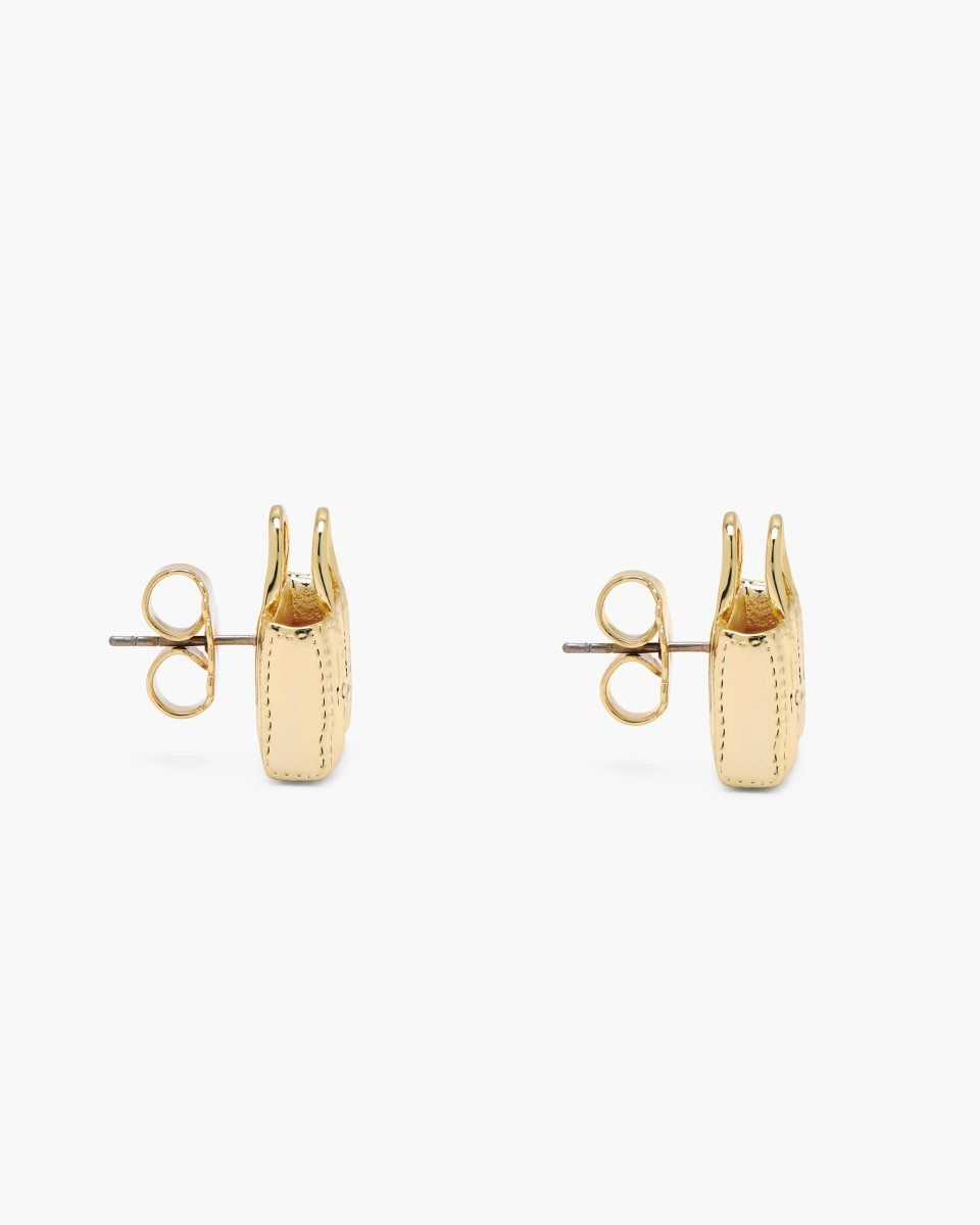 Light Gold Marc Jacobs The Tote Bag Stud Earrings | 186097-HDW