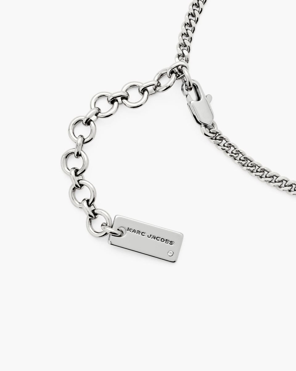 Light Silver Marc Jacobs Friendship Padlock Necklace | 479016-GAM