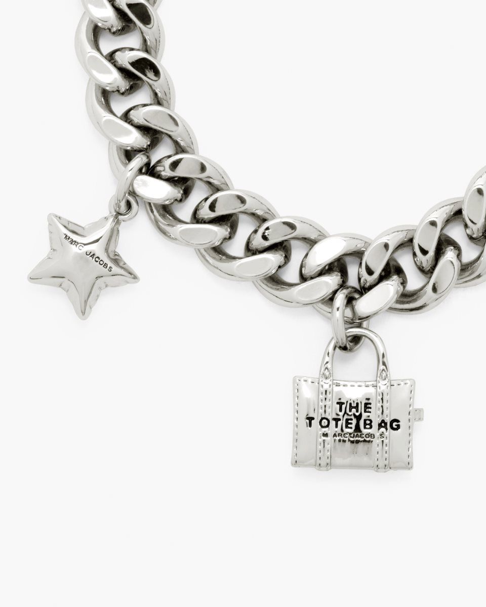 Light Silver Marc Jacobs The Mini Icon Charm Bracelet | 487196-RUO