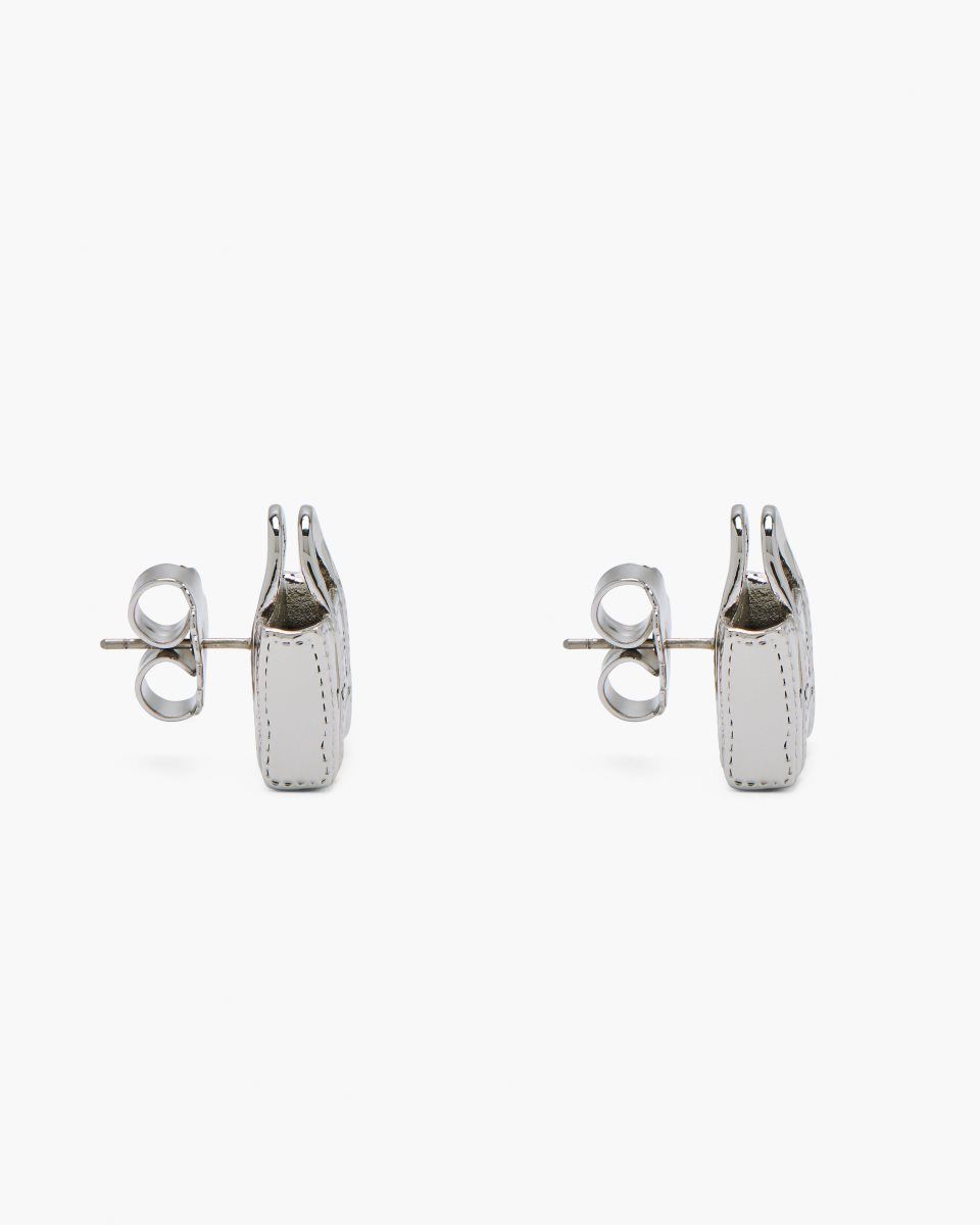 Light Silver Marc Jacobs The Tote Bag Stud Earrings | 024861-FKW