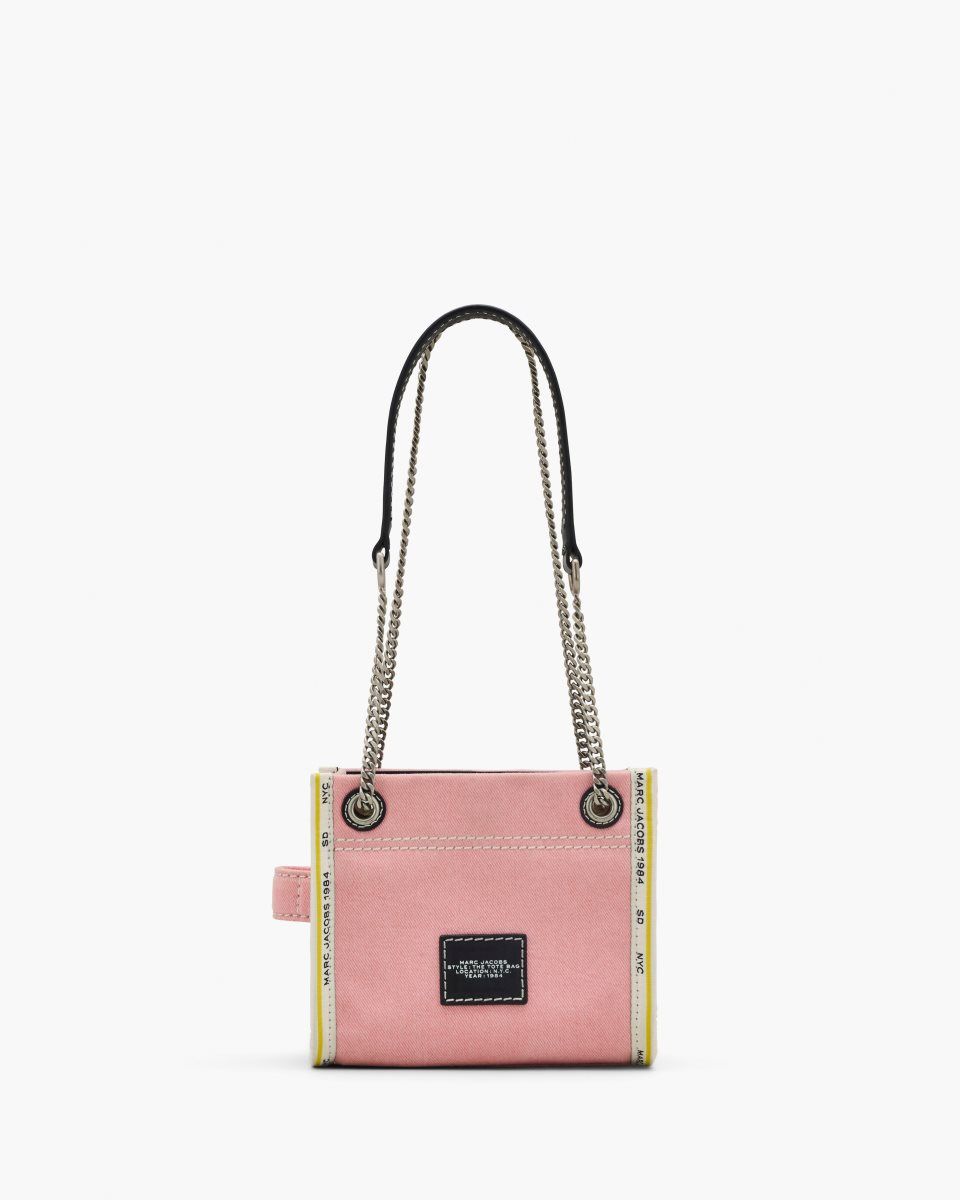 Pink Marc Jacobs The Denim Chain Crossbody Tote Bag | 182754-RJC