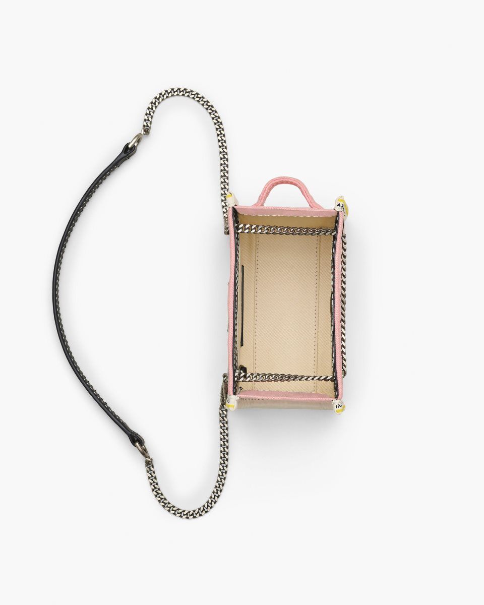 Pink Marc Jacobs The Denim Chain Crossbody Tote Bag | 182754-RJC