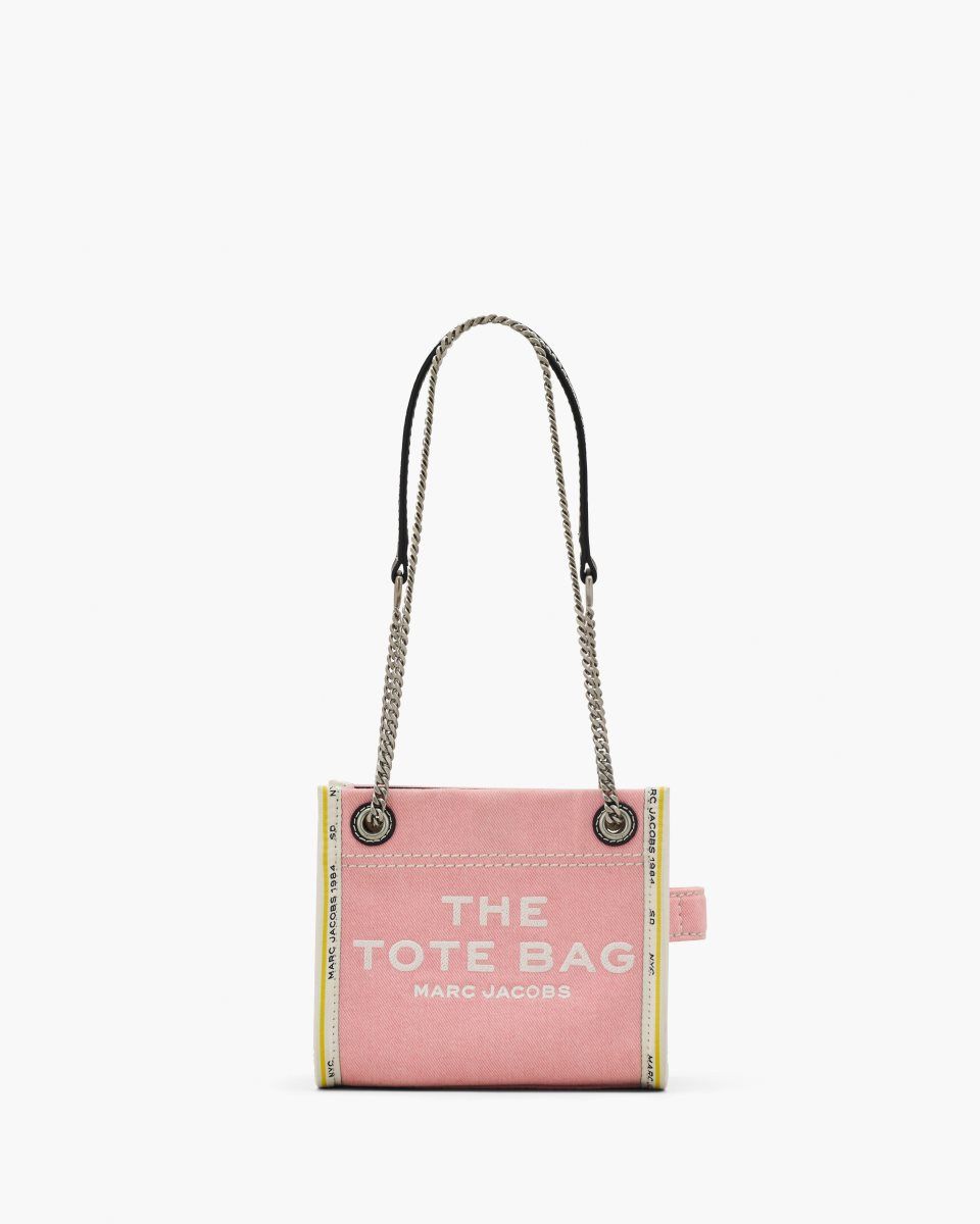 Pink Marc Jacobs The Denim Chain Crossbody Tote Bag | 182754-RJC