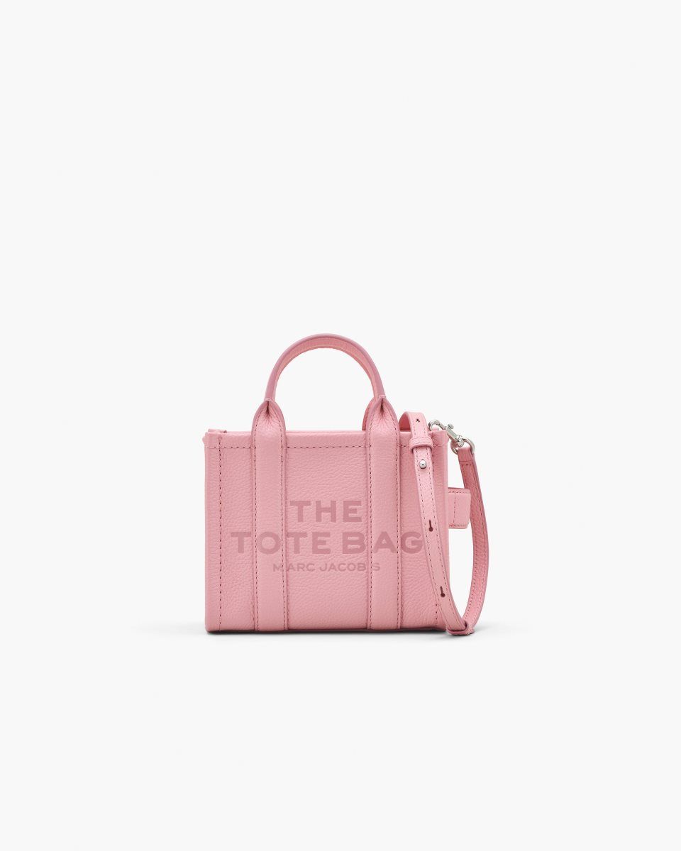 Pink Marc Jacobs The Leather Crossbody Tote Bag | 067853-PCB