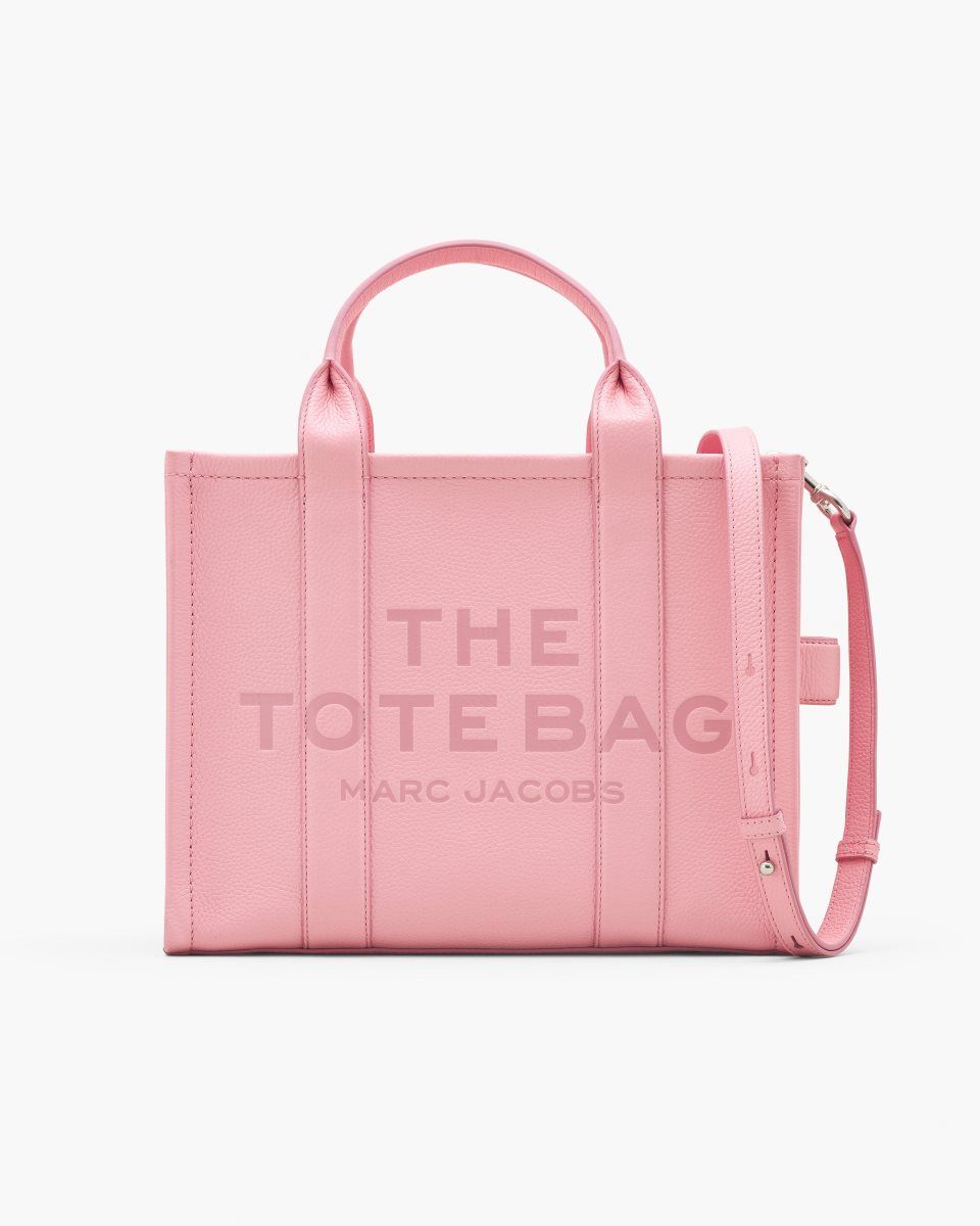 Pink Marc Jacobs The Leather Medium Tote Bag | 807415-JIR