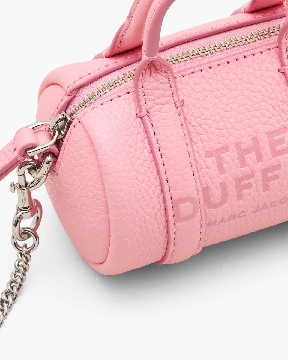 Pink Marc Jacobs The Leather Nano Duffle Crossbody | 286301-KXU