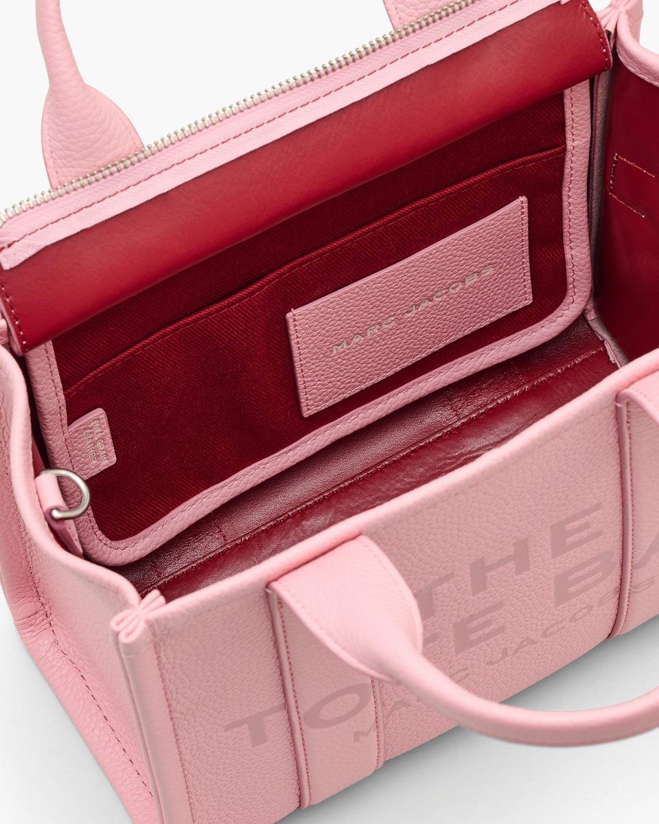 Pink Marc Jacobs The Leather Small Tote Bag | 604798-YND