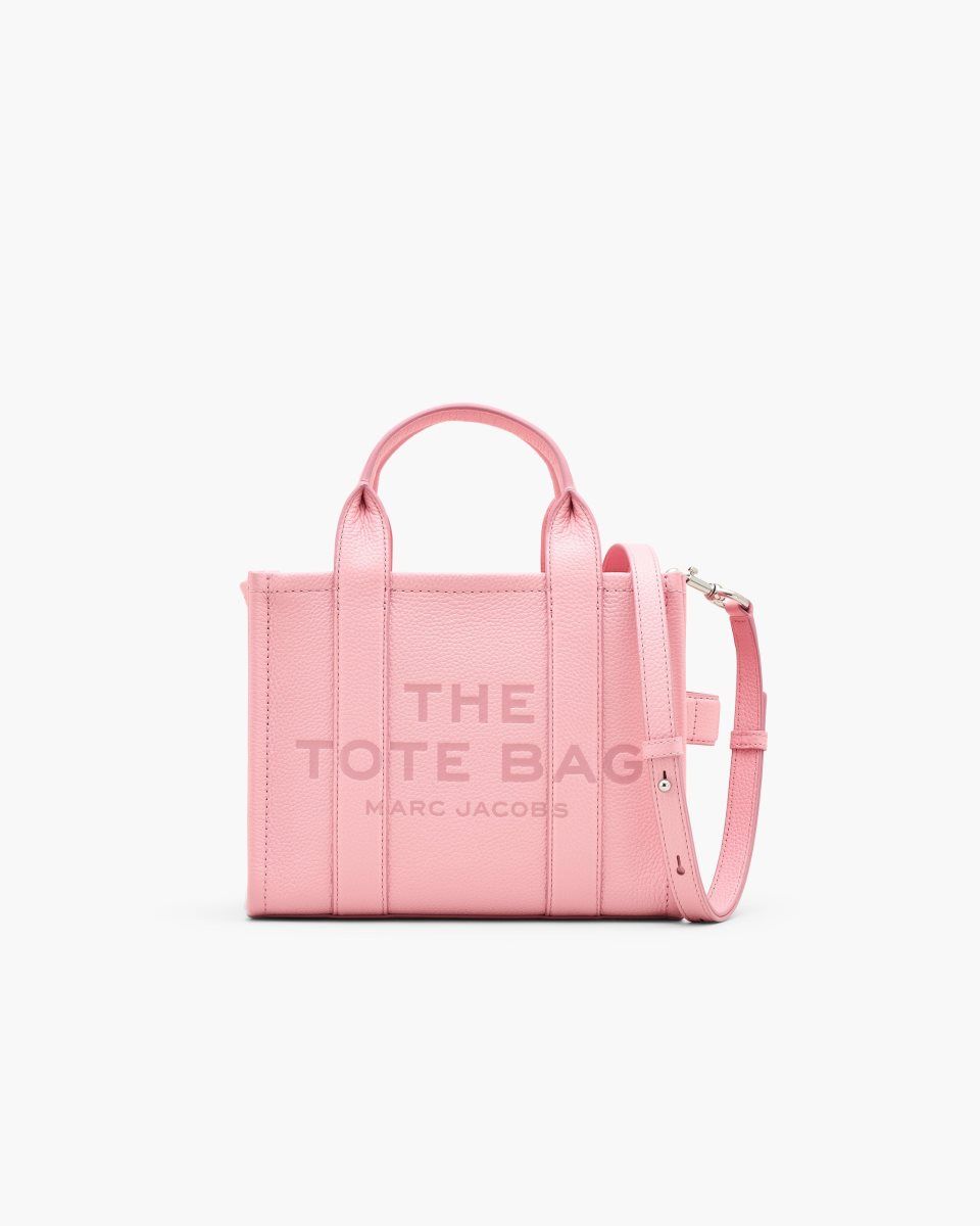 Pink Marc Jacobs The Leather Small Tote Bag | 604798-YND