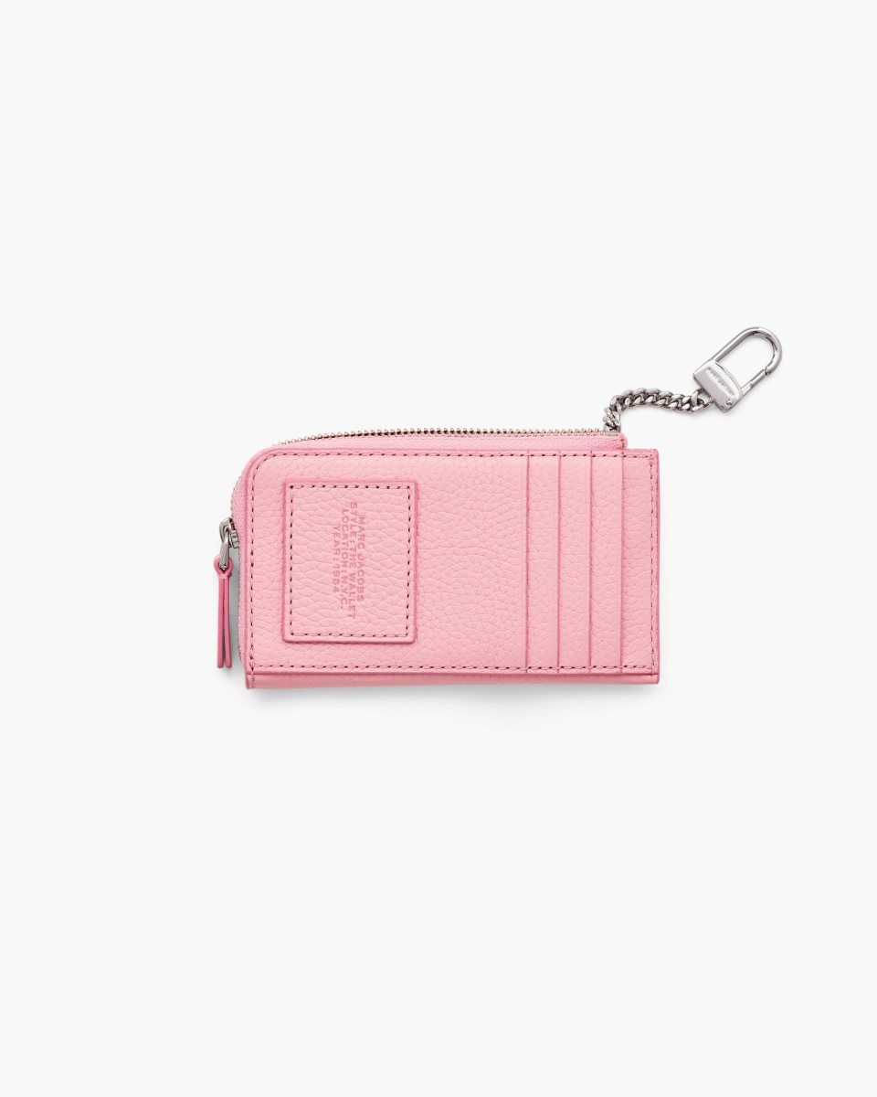 Pink Marc Jacobs The Leather Top Zip Multi Wallet | 813402-BHK