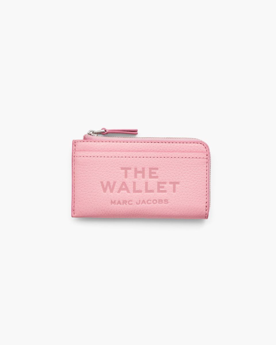 Pink Marc Jacobs The Leather Top Zip Multi Wallet | 813402-BHK