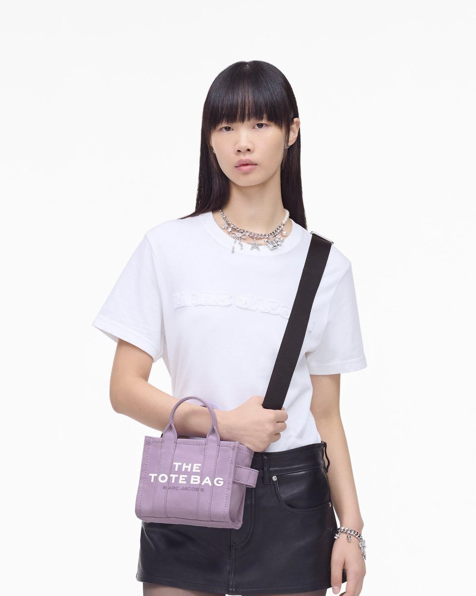 Purple Marc Jacobs The Canvas Crossbody Tote Bag | 046259-QLJ