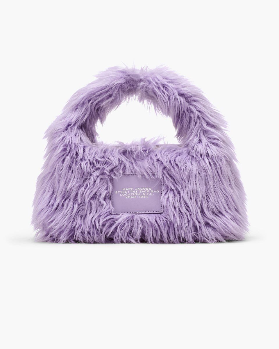 Purple Marc Jacobs The Faux Fur Mini Sack Bag | 751364-TYH