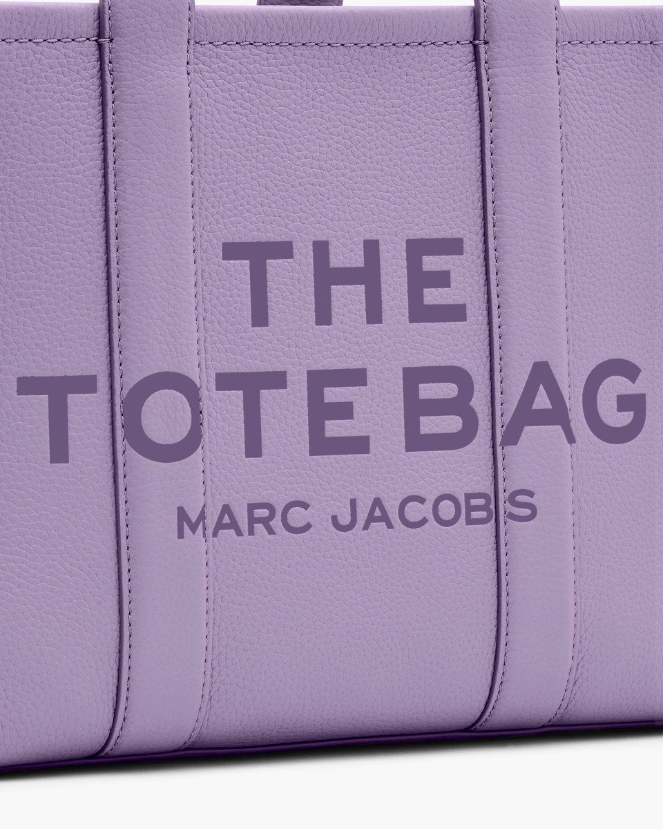 Purple Marc Jacobs The Leather Medium Tote Bag | 654273-EMP