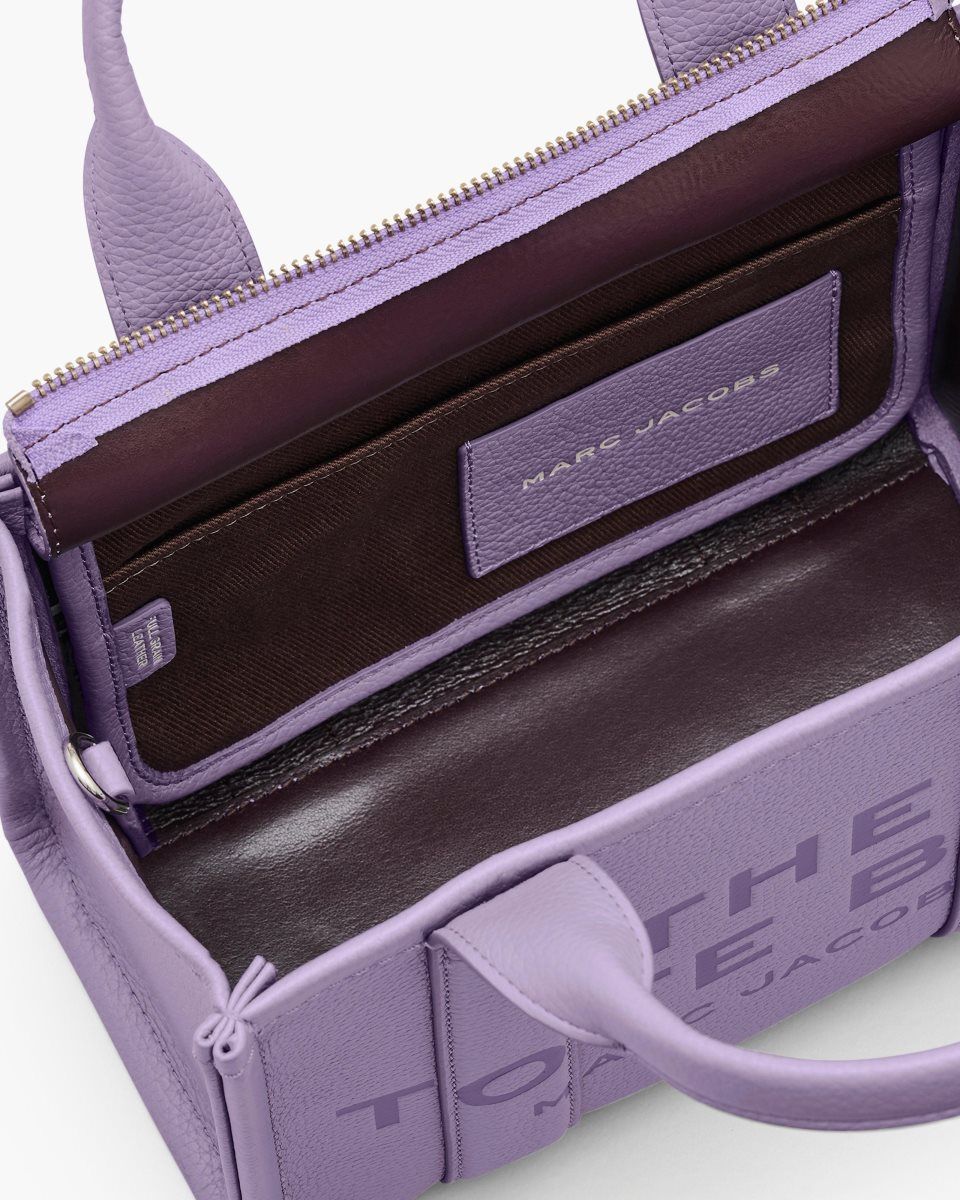 Purple Marc Jacobs The Leather Small Tote Bag | 268370-HXG