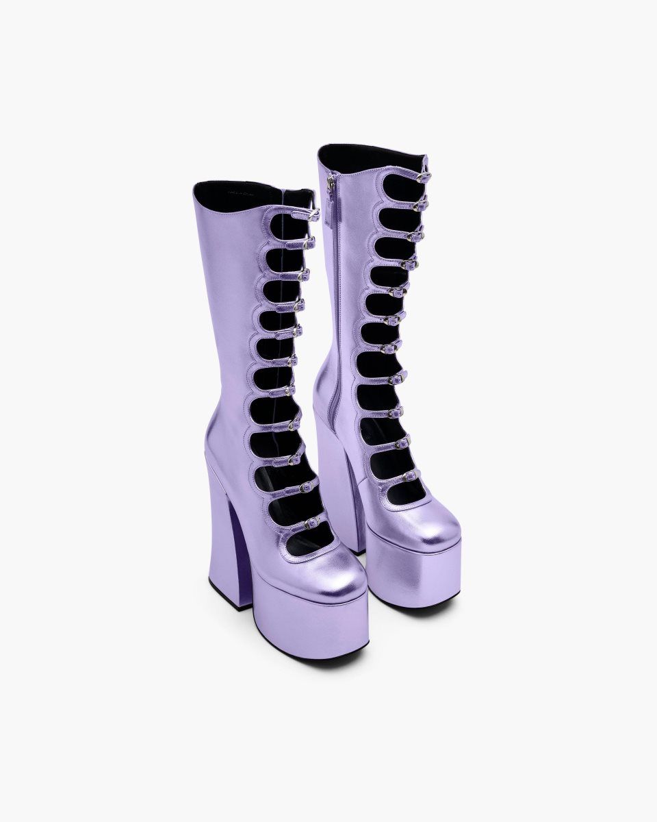 Purple Marc Jacobs The Metallic Kiki Knee High Boot | 062149-QGZ