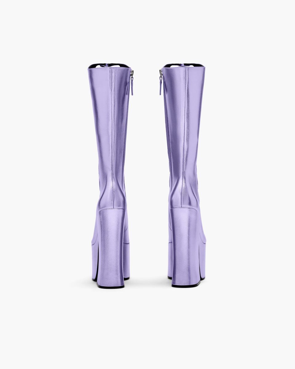 Purple Marc Jacobs The Metallic Kiki Knee High Boot | 062149-QGZ