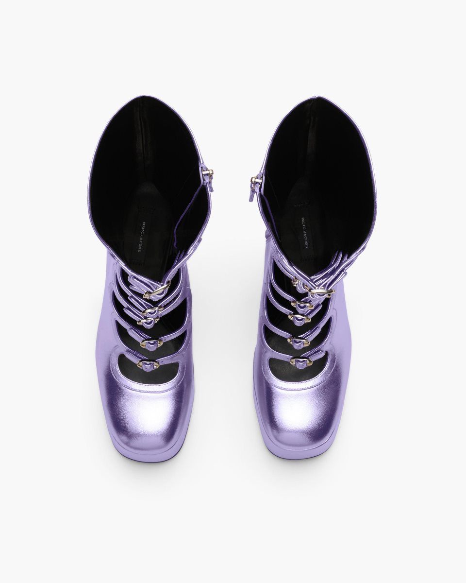 Purple Marc Jacobs The Metallic Kiki Knee High Boot | 062149-QGZ