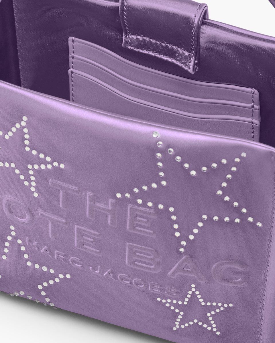 Purple Marc Jacobs The Star Satin Mini Tote Bag | 834025-CGL