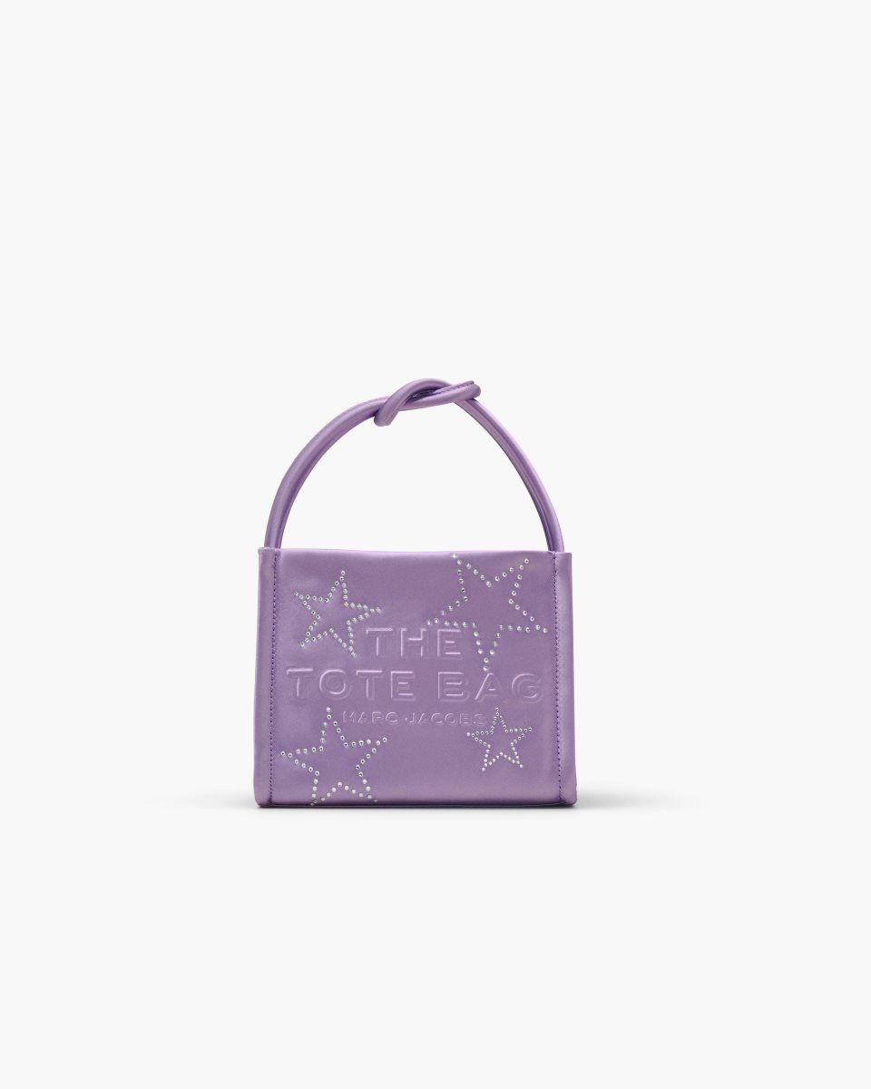 Purple Marc Jacobs The Star Satin Mini Tote Bag | 834025-CGL