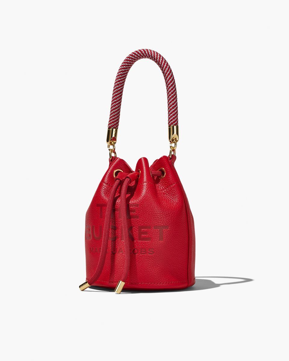 Red Marc Jacobs The Leather Bucket Bag | 049356-NLR