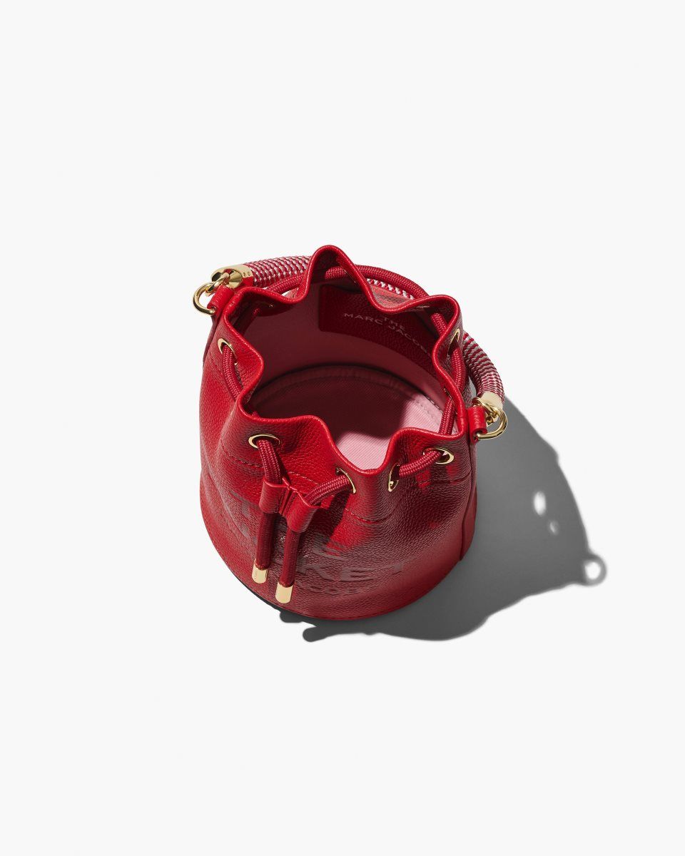 Red Marc Jacobs The Leather Bucket Bag | 049356-NLR