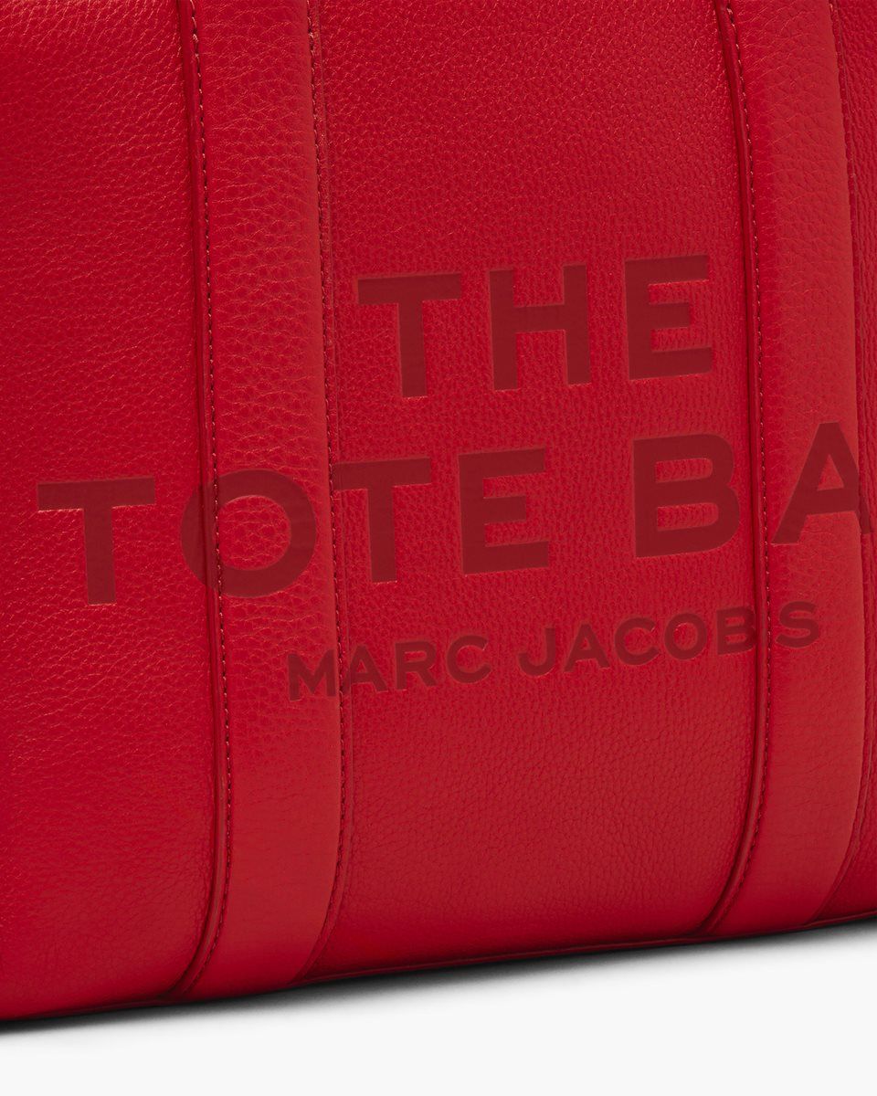 Red Marc Jacobs The Leather Medium Tote Bag | 319047-ETC