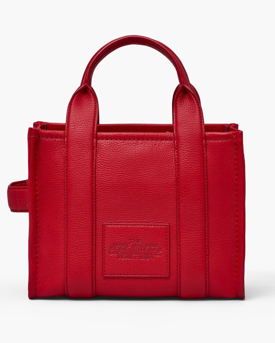 Red Marc Jacobs The Leather Small Tote Bag | 186549-RJB