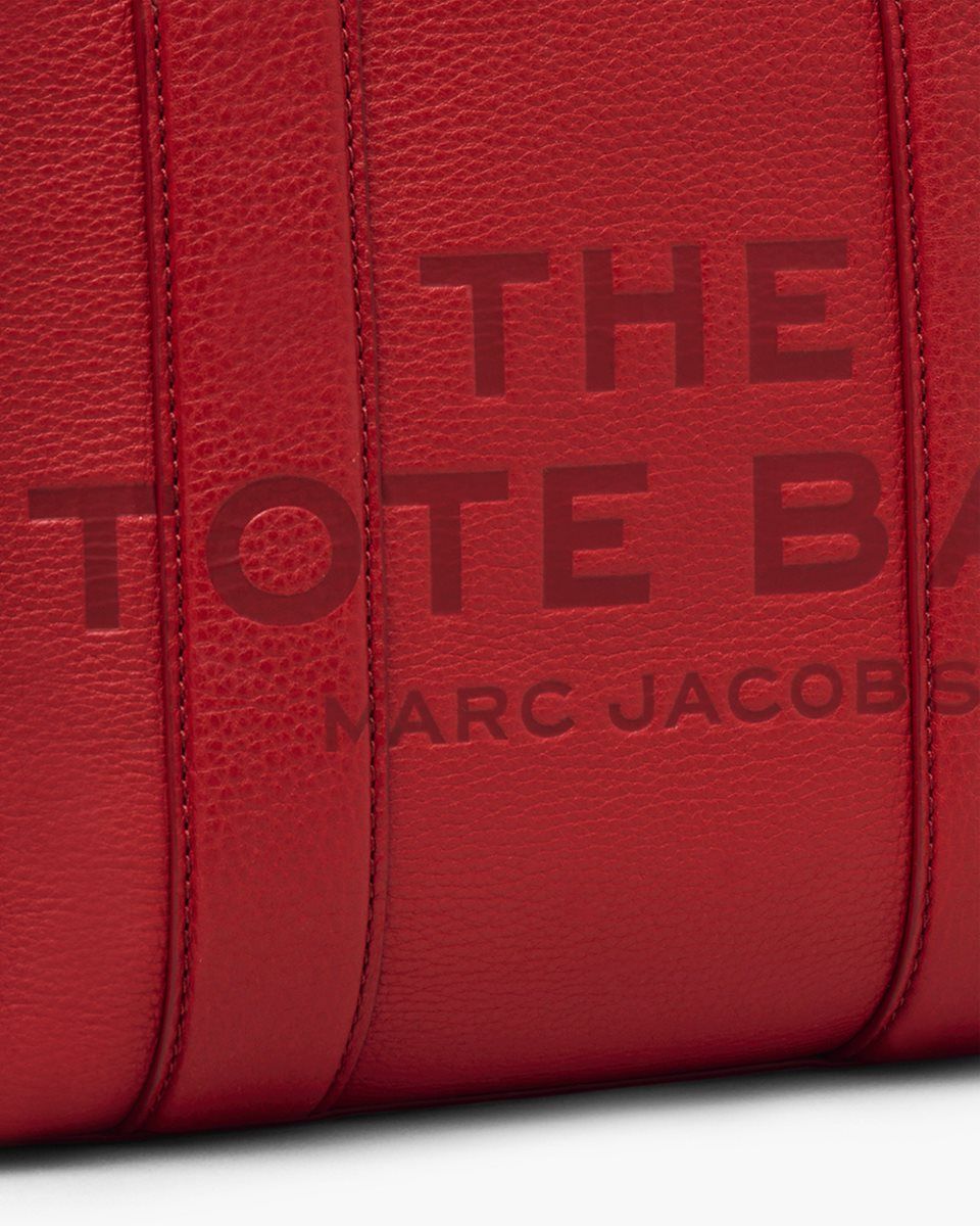 Red Marc Jacobs The Leather Small Tote Bag | 186549-RJB