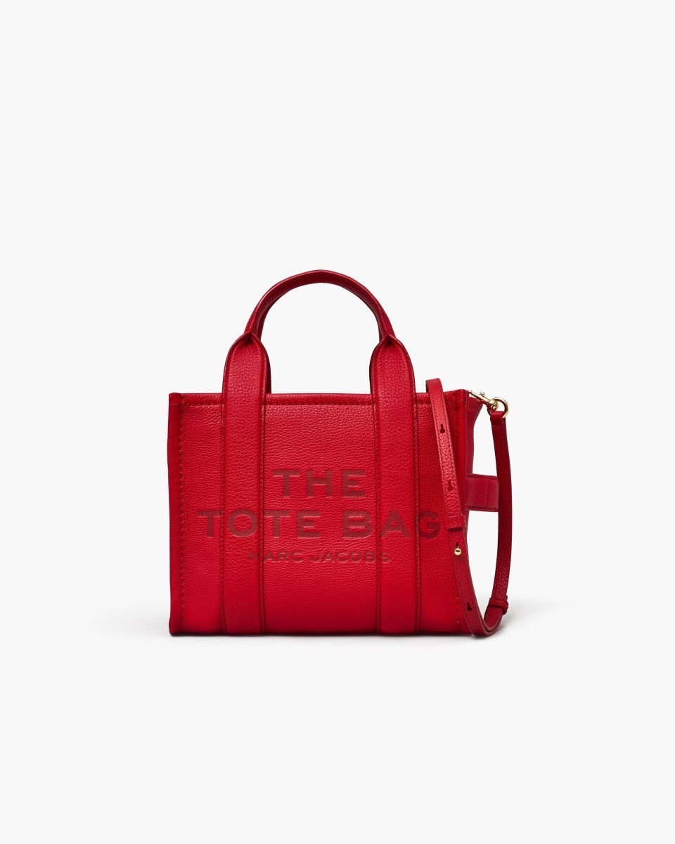 Red Marc Jacobs The Leather Small Tote Bag | 186549-RJB