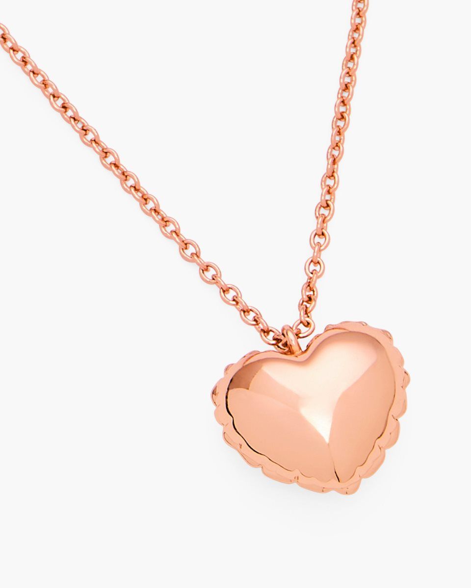 Rose Gold Marc Jacobs Balloon Heart Necklace | 492517-ETS