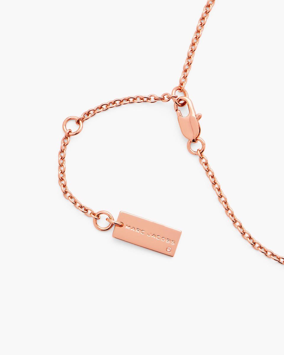 Rose Gold Marc Jacobs Balloon Heart Necklace | 492517-ETS