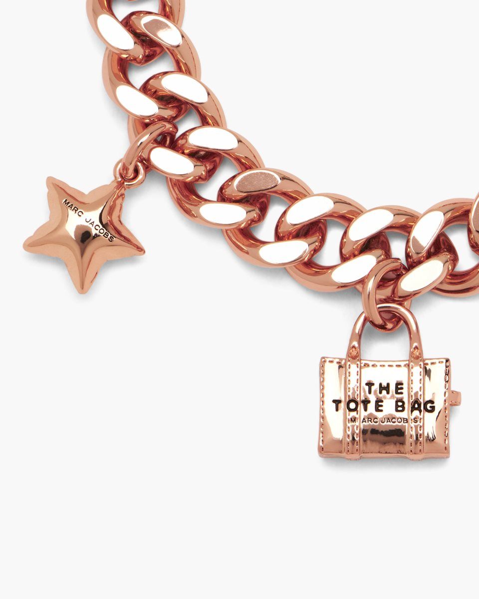 Rose Gold Marc Jacobs The Mini Icon Charm Bracelet | 837502-MFC