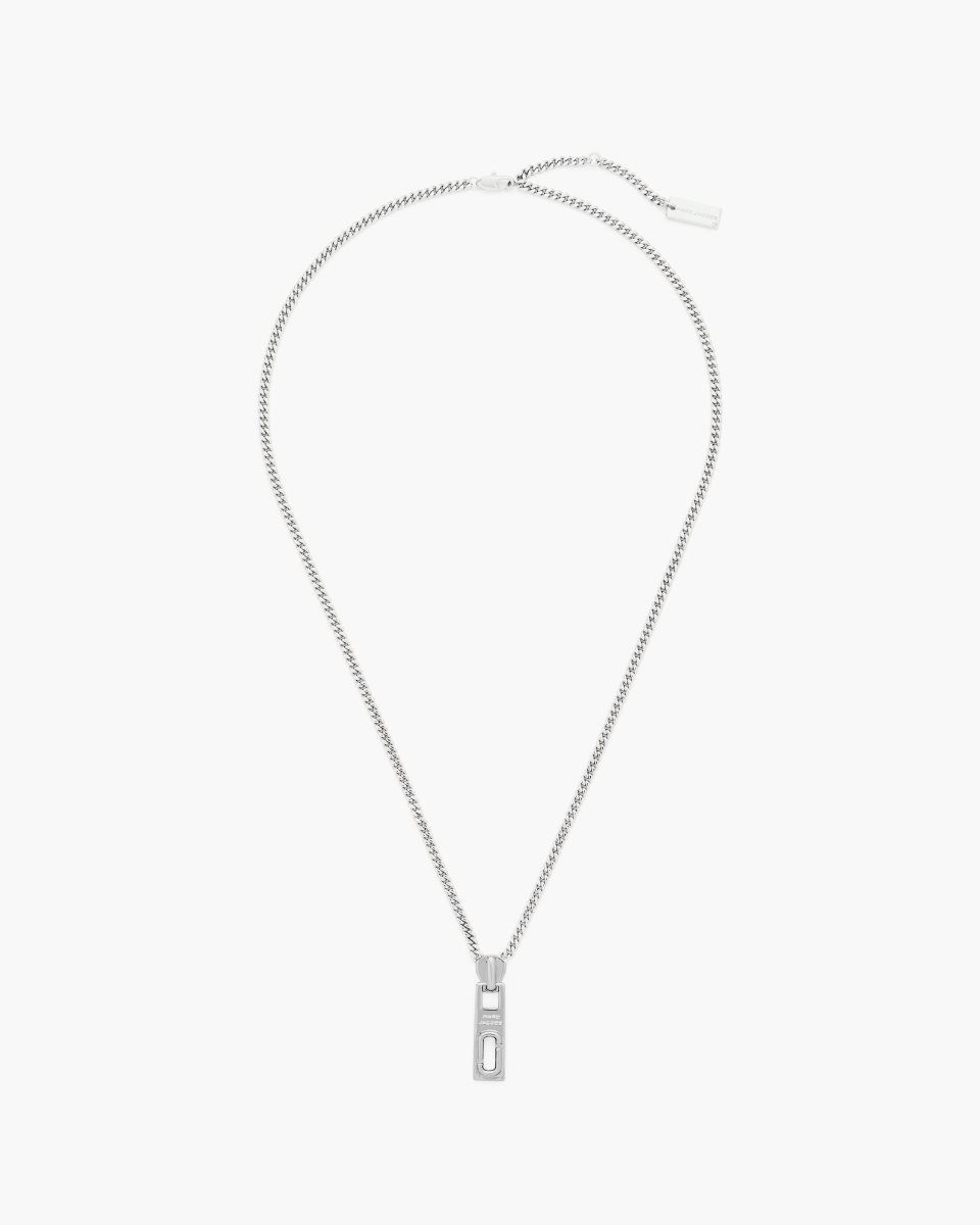 Silver Marc Jacobs J Marc Zipper Necklace | 764182-LXC