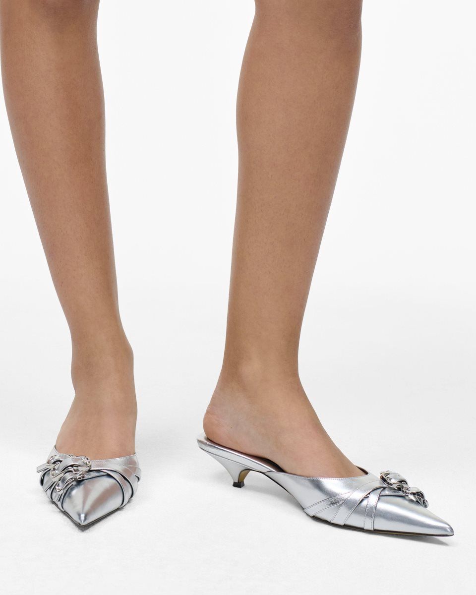 Silver Marc Jacobs The Emma Kitten Heel | 815063-XIC