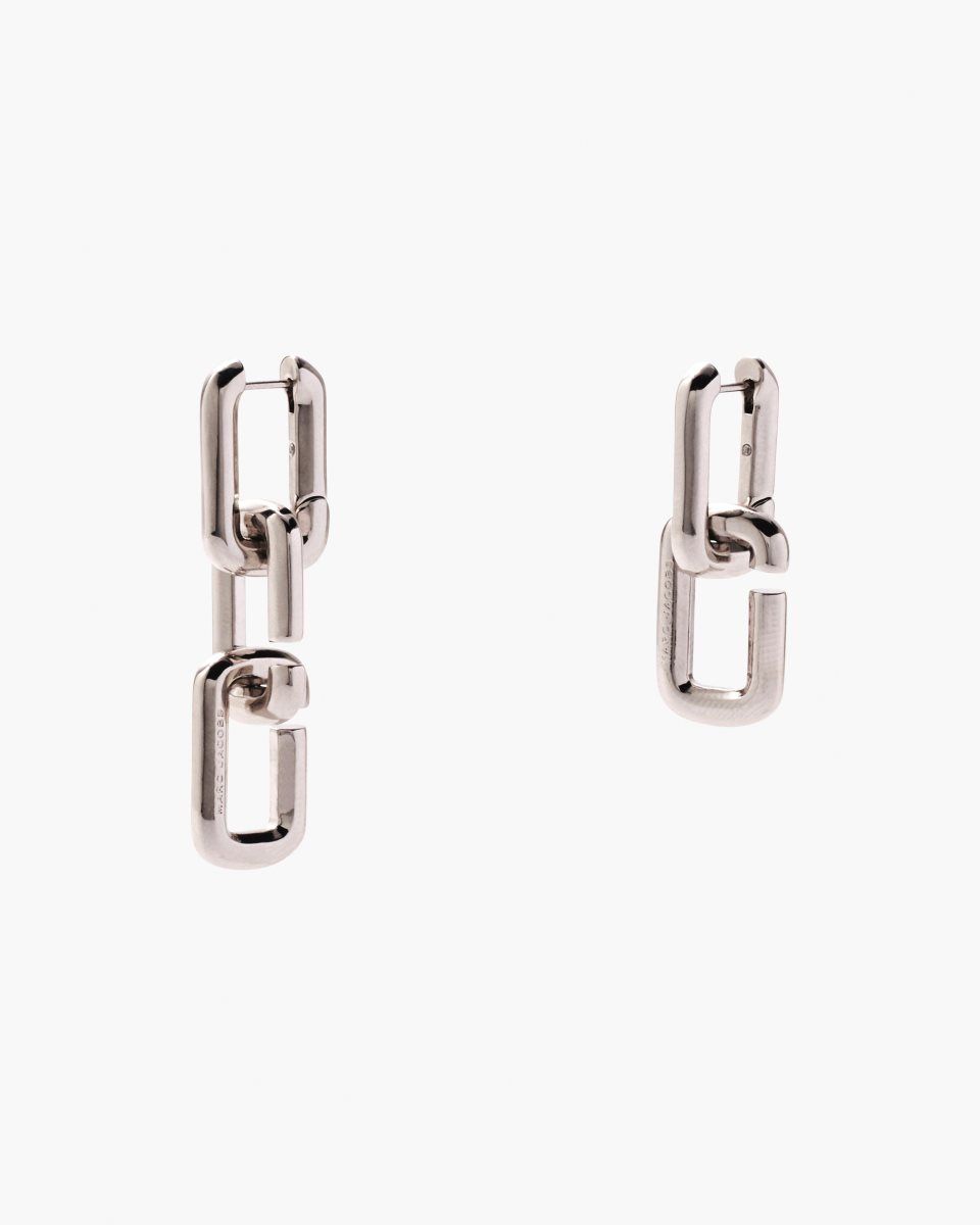 Silver Marc Jacobs The J Marc Chain Link Earrings | 754986-WCK