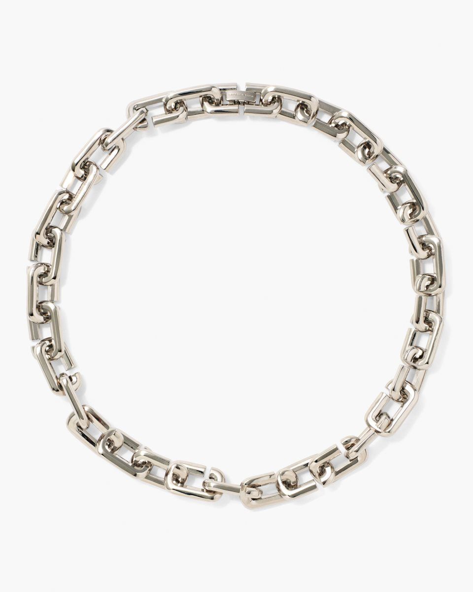 Silver Marc Jacobs The J Marc Chain Link Necklace | 576801-HSN