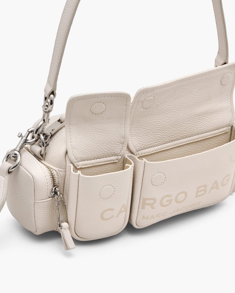 Silver Marc Jacobs The Leather Cargo Bag | 124309-CQM