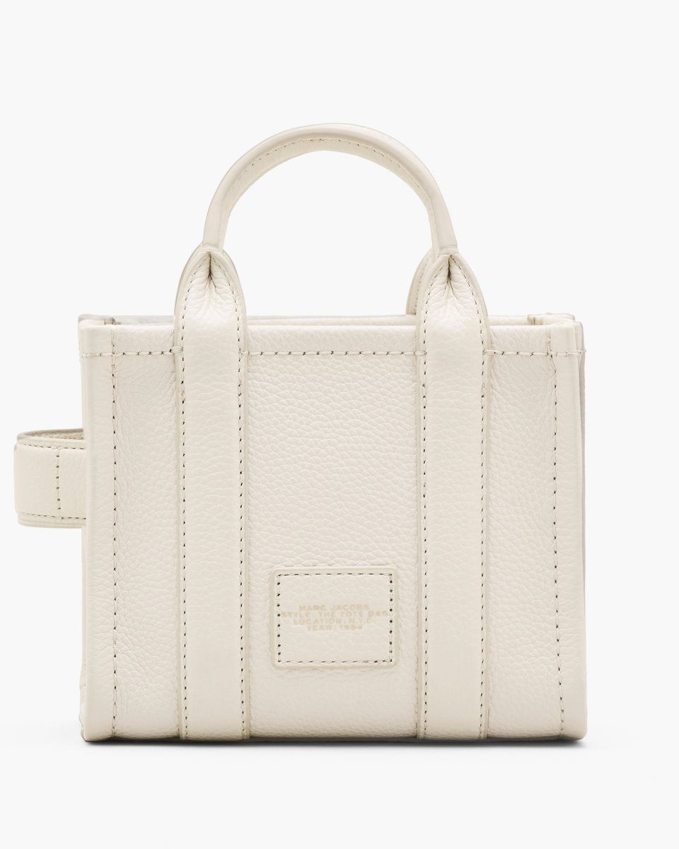 Silver Marc Jacobs The Leather Crossbody Tote Bag | 253706-NEF