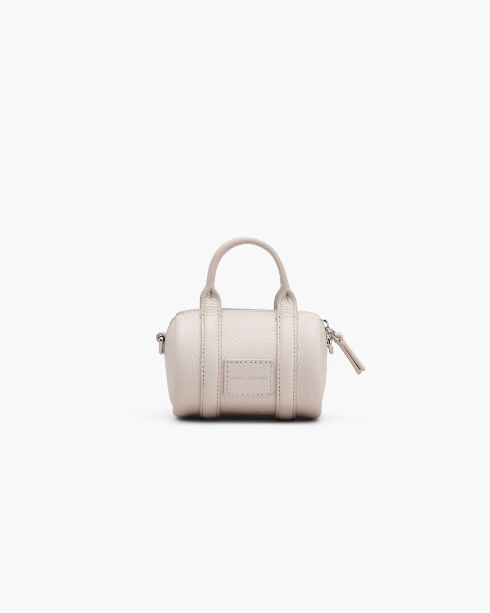 Silver Marc Jacobs The Leather Nano Duffle Crossbody | 516847-SOF