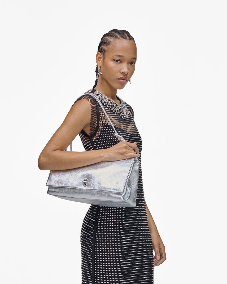 Silver Marc Jacobs The Metallic Large Dual Bag | 657132-MCZ