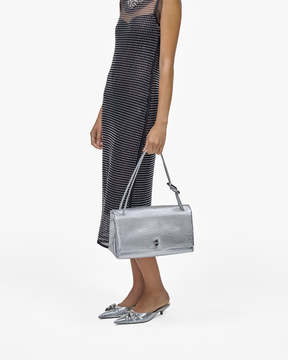 Silver Marc Jacobs The Metallic Large Dual Bag | 657132-MCZ