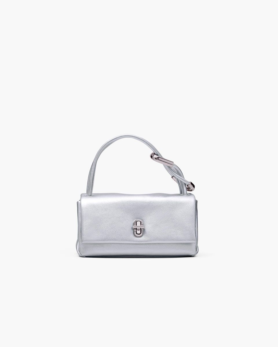 Silver Marc Jacobs The Metallic Mini Dual Bag | 158932-FPZ